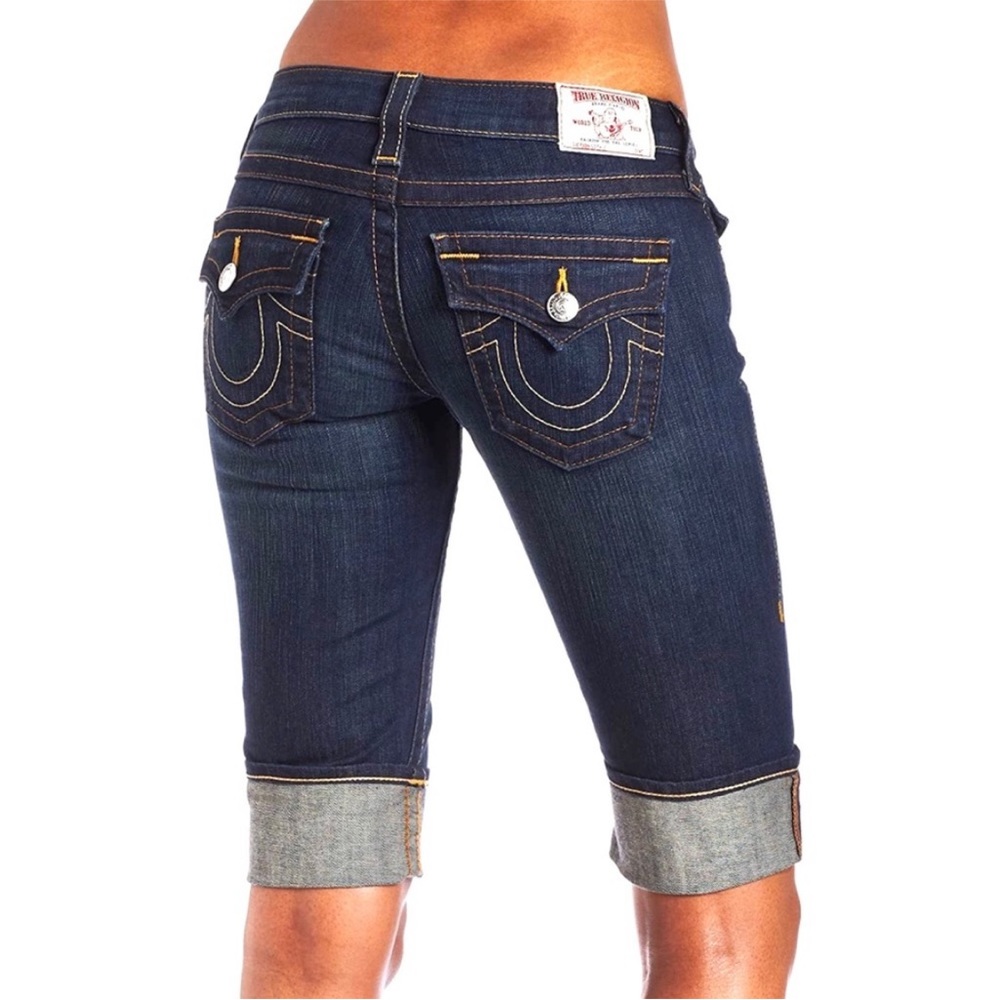 True Religion Bermuda Jean Shorts sz 26 Excellent Used Condition